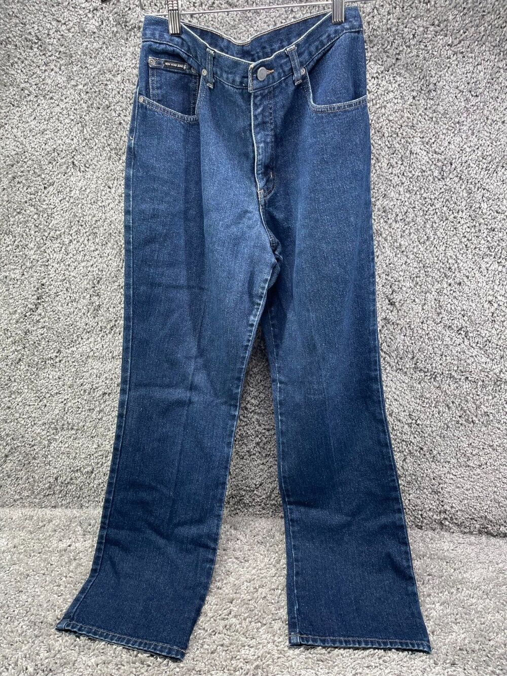 NY Jeans Womens Straight Jeans Blue Size 10 Denim High Rise Cotton Medium Wash